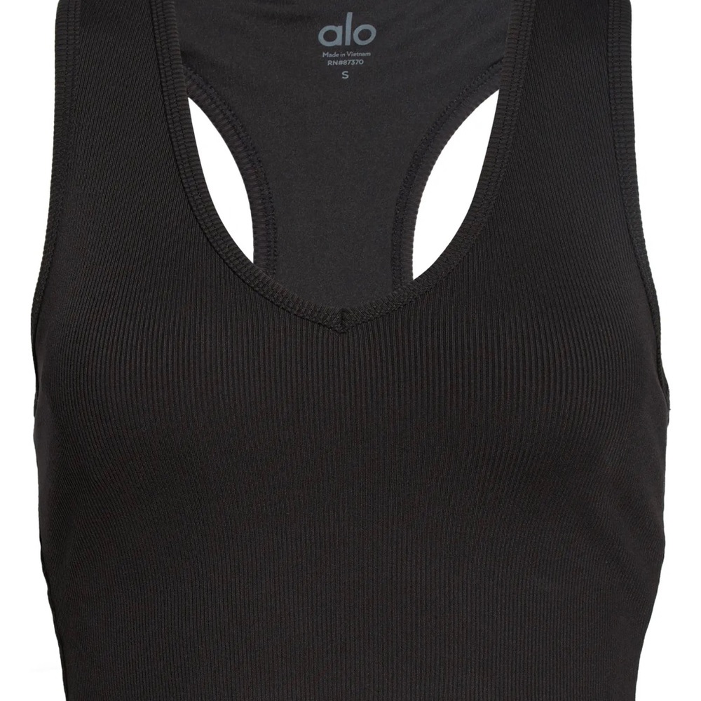 Alo NWOT Goddess Ribbed Cropped Racerback Tank - Picture 5 of 8